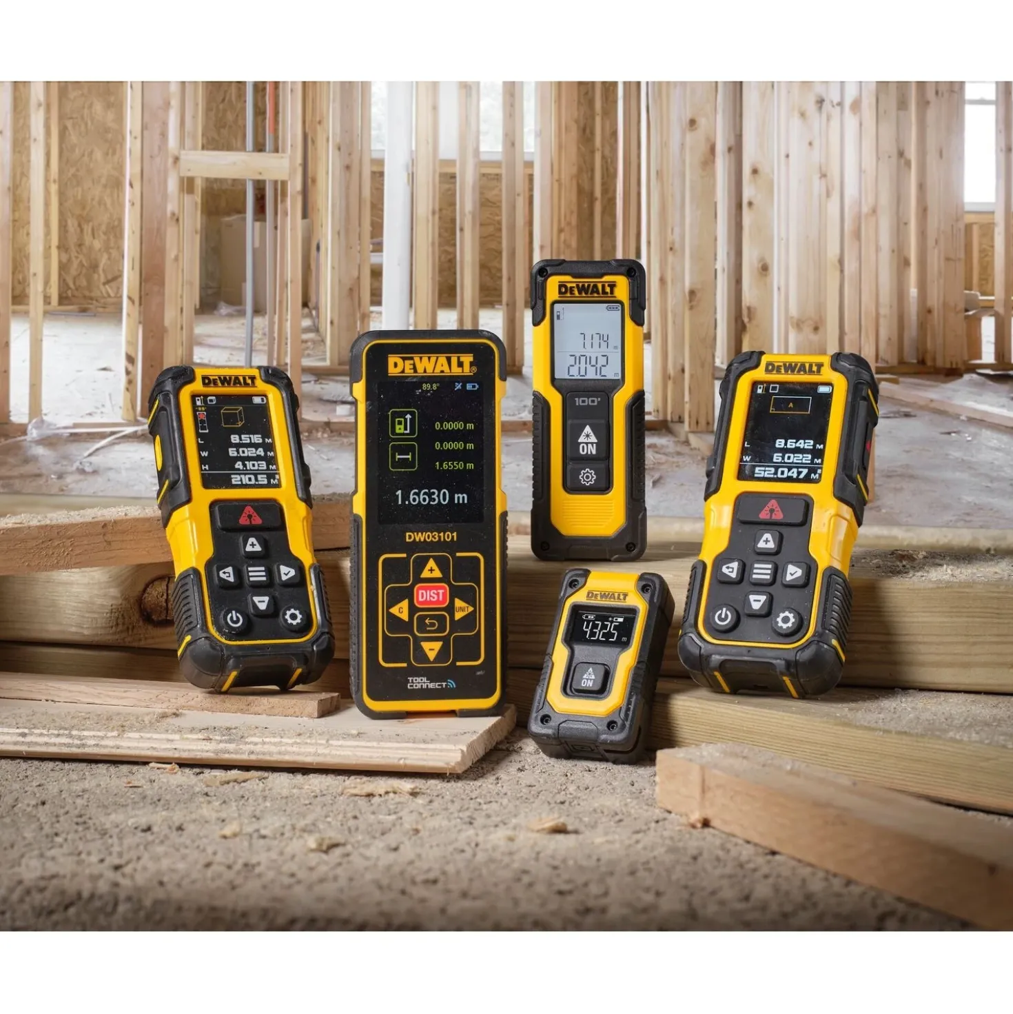 DeWALT DWHT78200-XJ Afstandsmeter - Bluetooth - 60m - rood