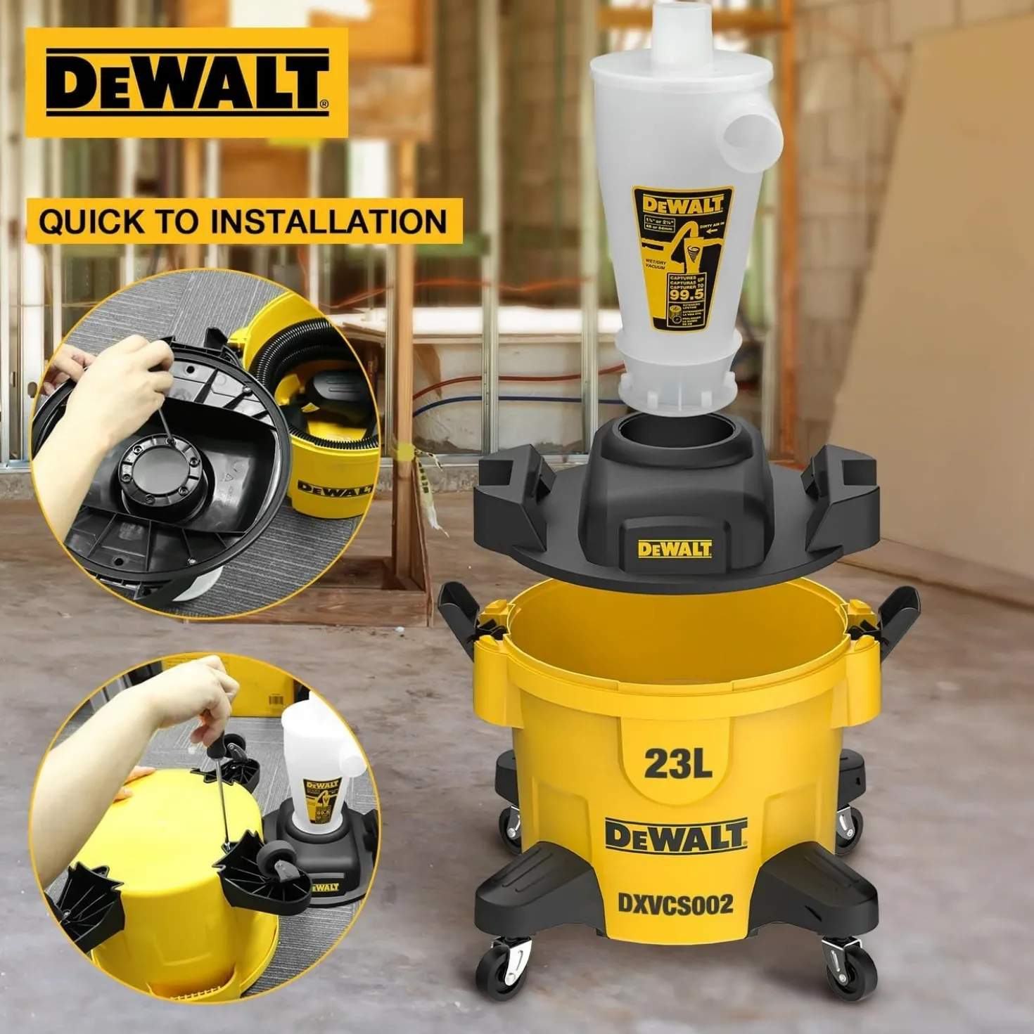 DeWALT DXVCS002 Voorafscheider - 23L