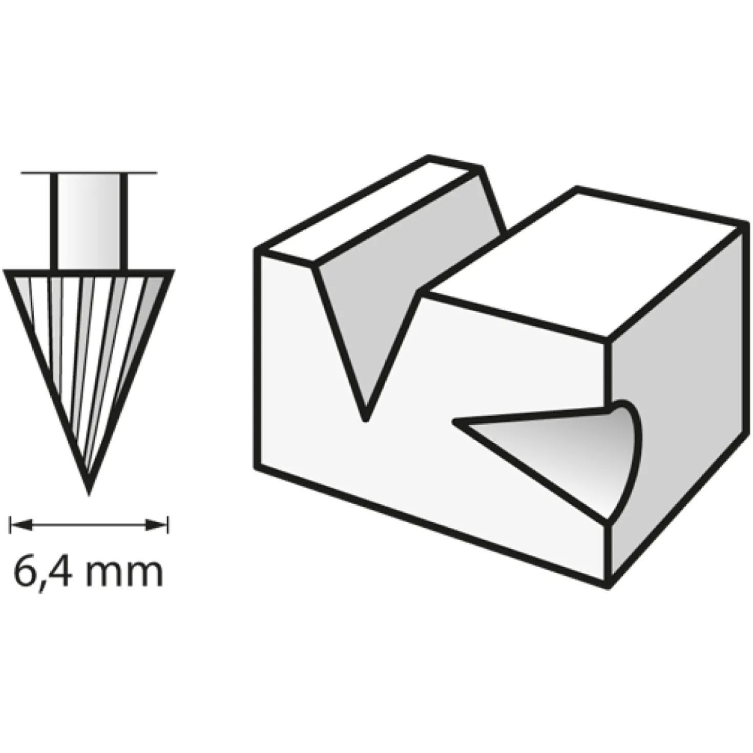 DREMEL 125JA Hogesnelheidsfrees 3,2" - 6,4mm - 38mm