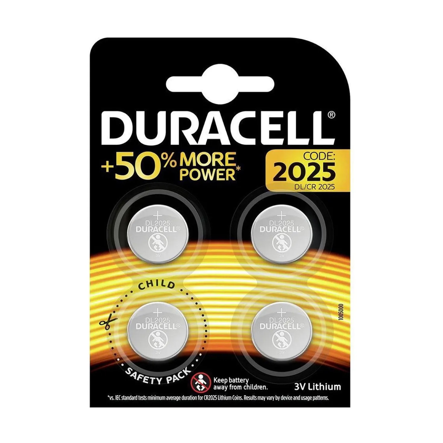 Duracell D119345 Lithium knoopcel batterij CR 2025 - 4st
