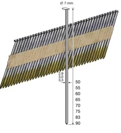 Dutack 5150020 Stripnagel - Papiergebonden - Glad - Verzinkt - 2,8 x 50mm (5000st)