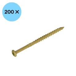 DynaPlus Gevelschroef - TX20 - Cilinderkop - Deeldraad - Gecoat - 200st