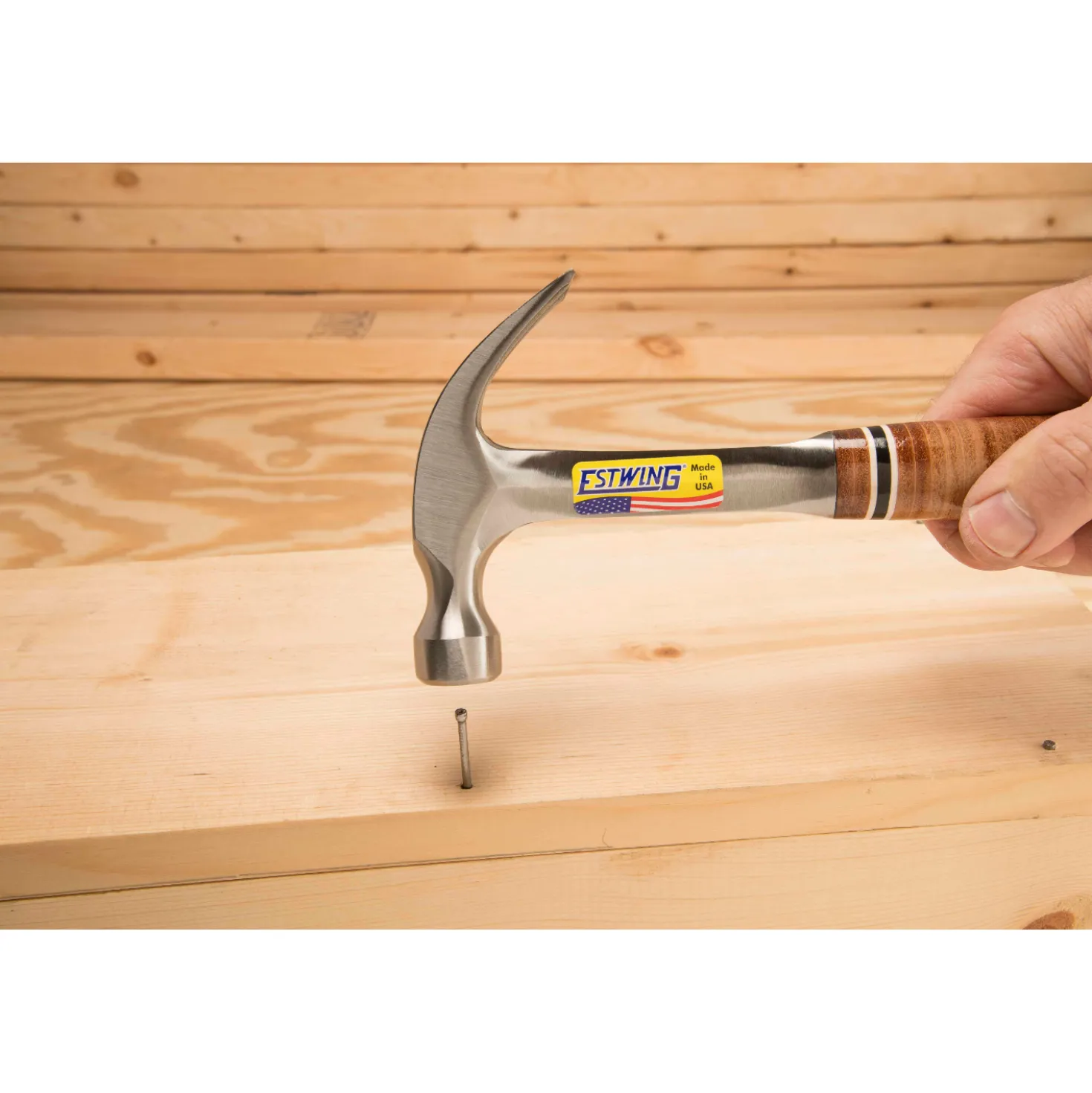 Estwing E20C Gebogen klauwhamer - leren handgreep