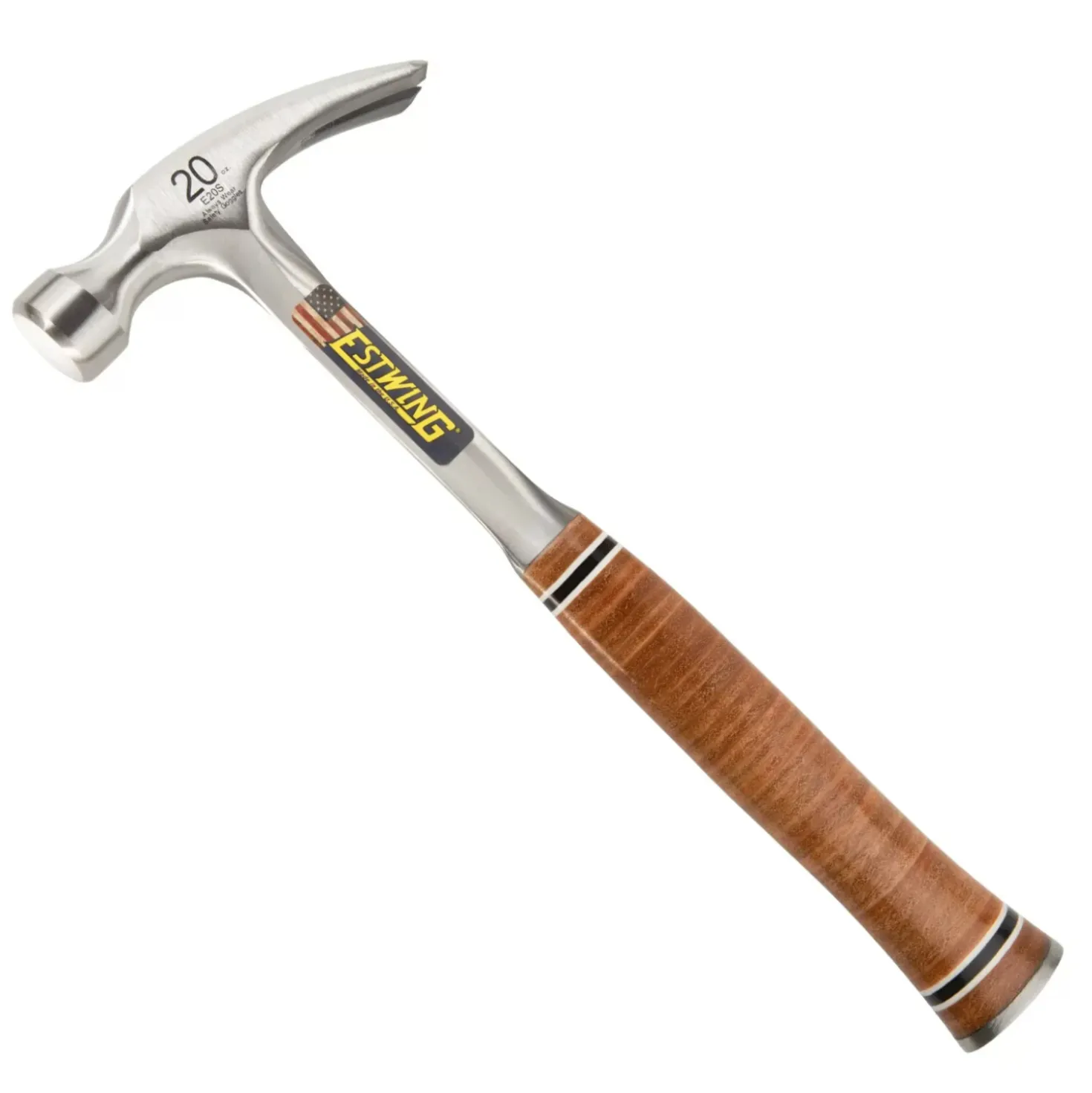 Estwing E20S Rechte klauwhamer - Leren handgreep - 800gr