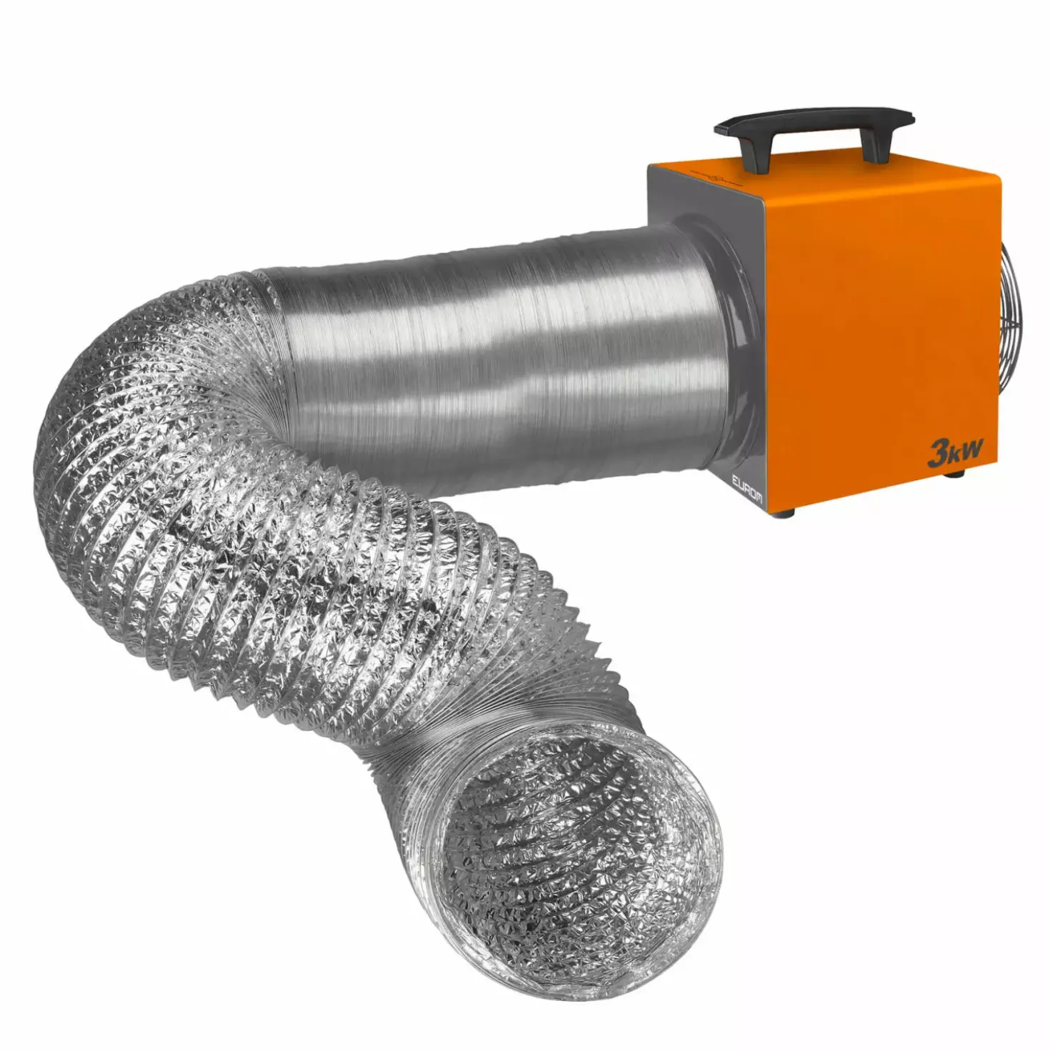 EUROM Heat-Duct-Pro 3.3 kW Elektrische werkplaatskachel met thermostaat - 3300W - 389m3/u