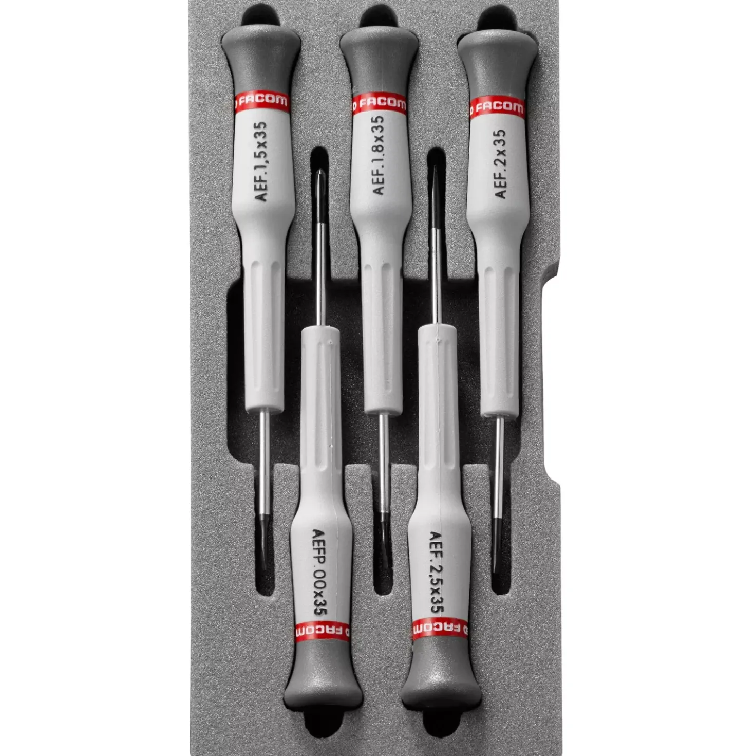 Facom AEF.J1 5-delige Micro-Tech Schroevendraaierset - PH/SL
