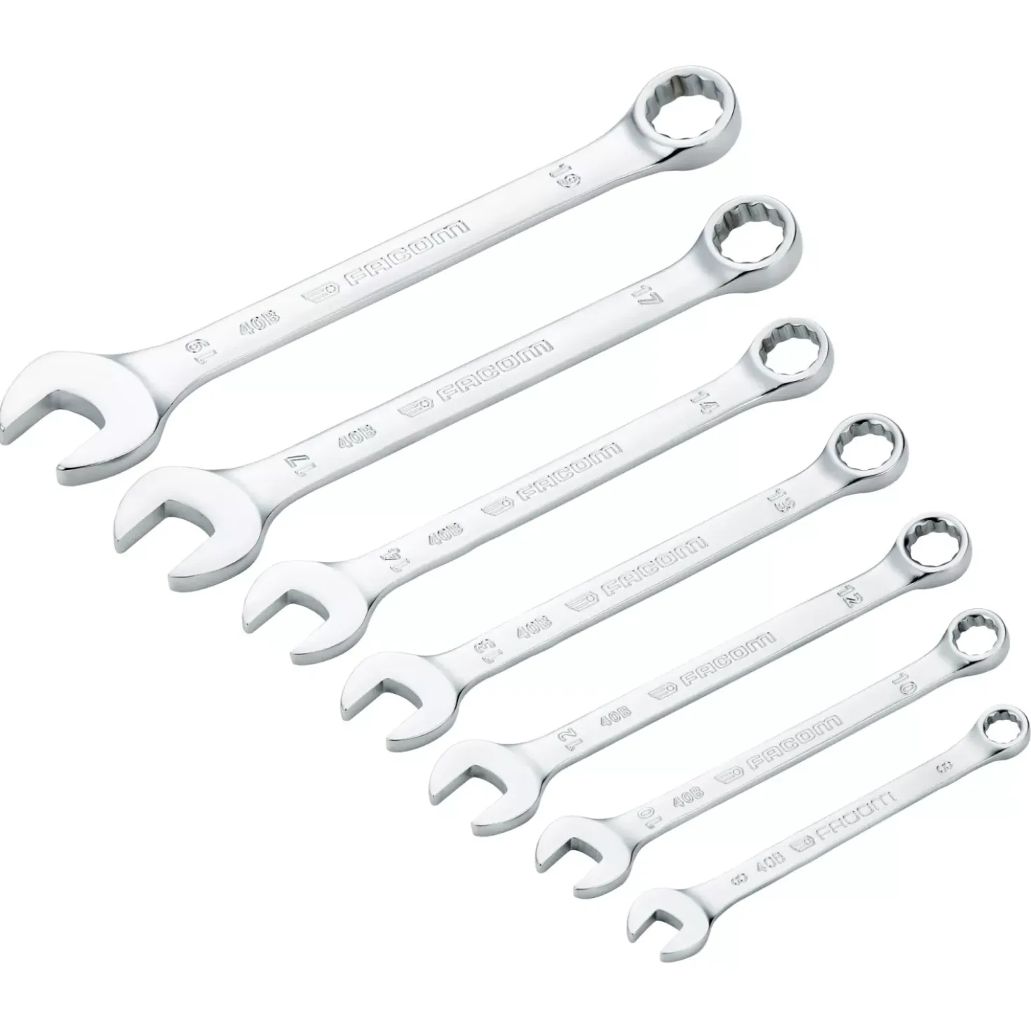 Facom 40B.JP7PB 7-delige Ringsteeksleutelset in houder - 8-19mm