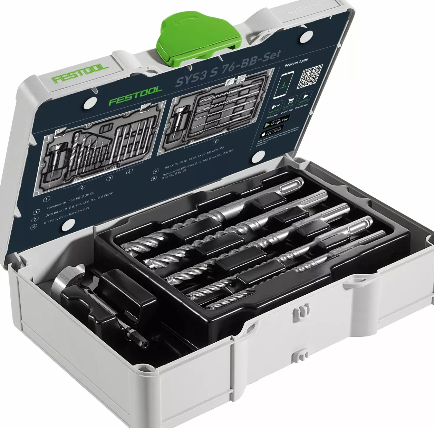 Festool 578119 Bit- en boorset SYS3 S 76-BB-Set