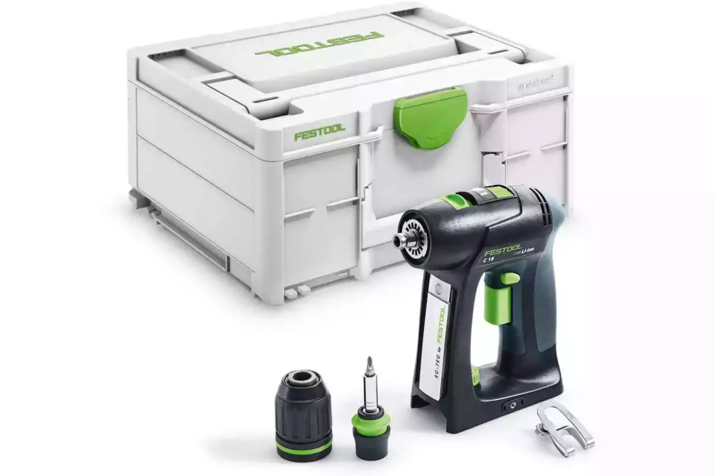 Festool C 18 LI BASIC 18V Li-Ion accu schroefboormachine body in systainer - 45Nm - 45mm - koolborstelloos