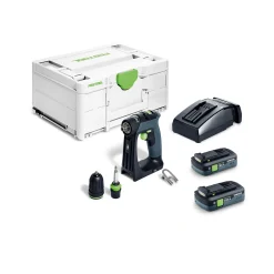 Festool 579345 CXS 18 TBX4,0 I-Plus 18V Li-ion accu schroefboormachine set (2 x 4,0Ah) in systainer