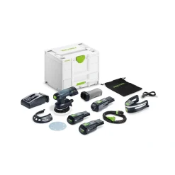 Festool ETSC 125 3,0 I-Set Accu excenterschuurmachine set (2 x 3Ah en adapter) in systainer - 18V - 125mm