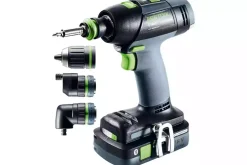 Festool T 18+3 HPC 4,0 I-Set 18V Li-Ion accu schroefboormachine set (2x 4,0Ah) incl. boorkoppen in systainer - 50Nm