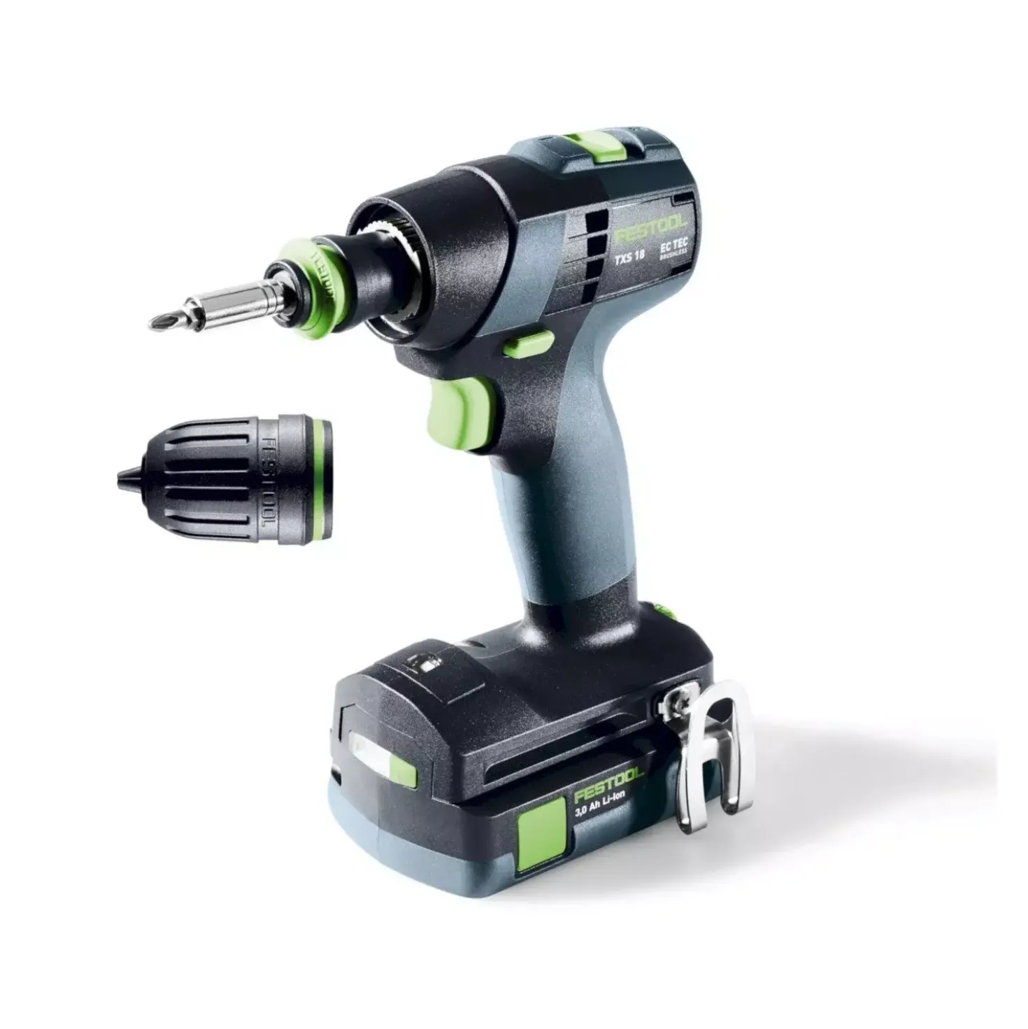 Festool TXS 18 C 3,0-Plus 18V Li-Ion accu schroefboormachine set (2x 3,0Ah) in systainer - 40Nm
