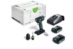 Festool TXS 18 C 3,0-Plus 18V Li-Ion accu schroefboormachine set (2x 3,0Ah) in systainer - 40Nm