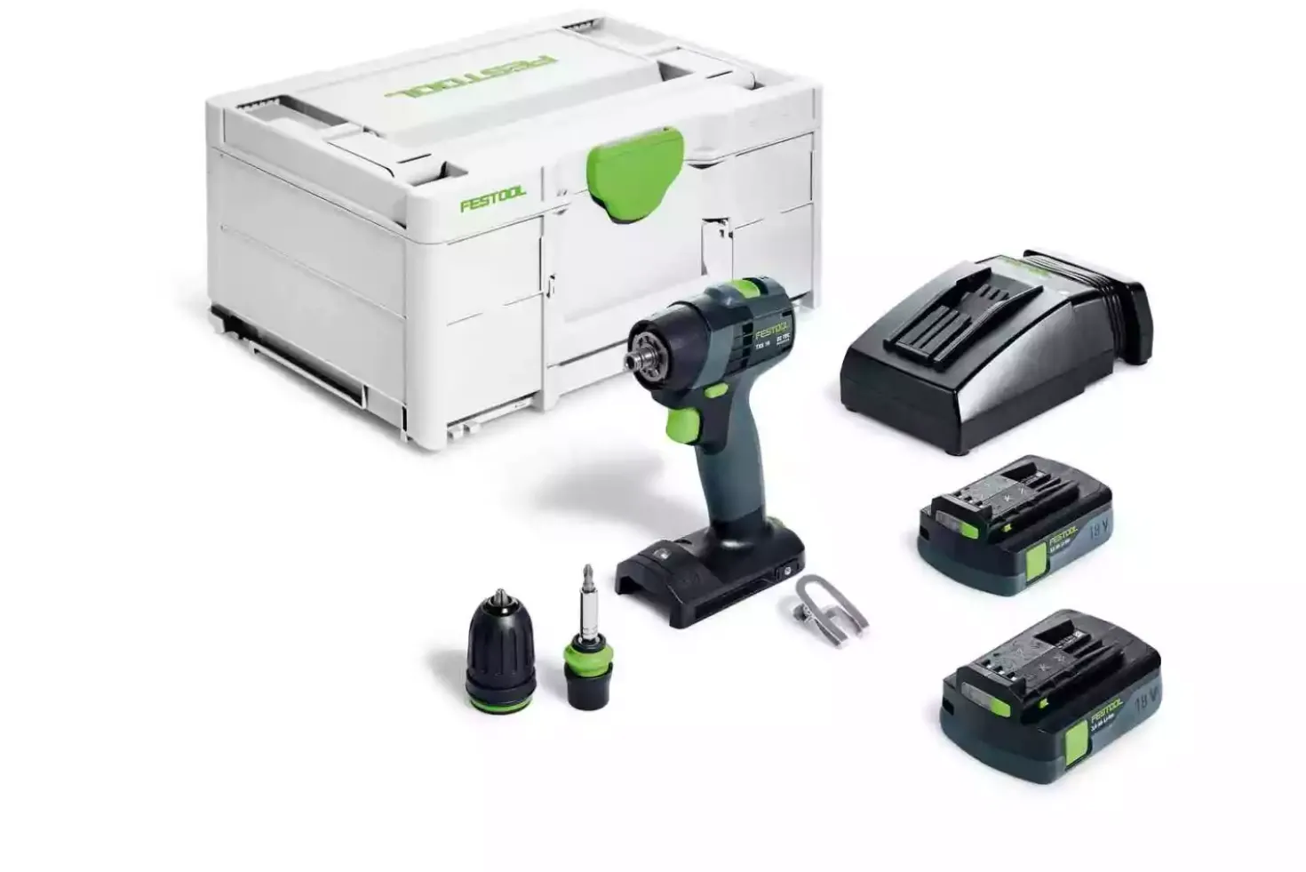 Festool TXS 18 C 3,0-Plus 18V Li-Ion accu schroefboormachine set (2x 3,0Ah) in systainer - 40Nm