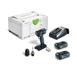 Festool 579347 TXS 18 TBX4,0 I-Plus 18V Li-ion accu schroefboormachine set (2 x 4,0Ah) in systainer