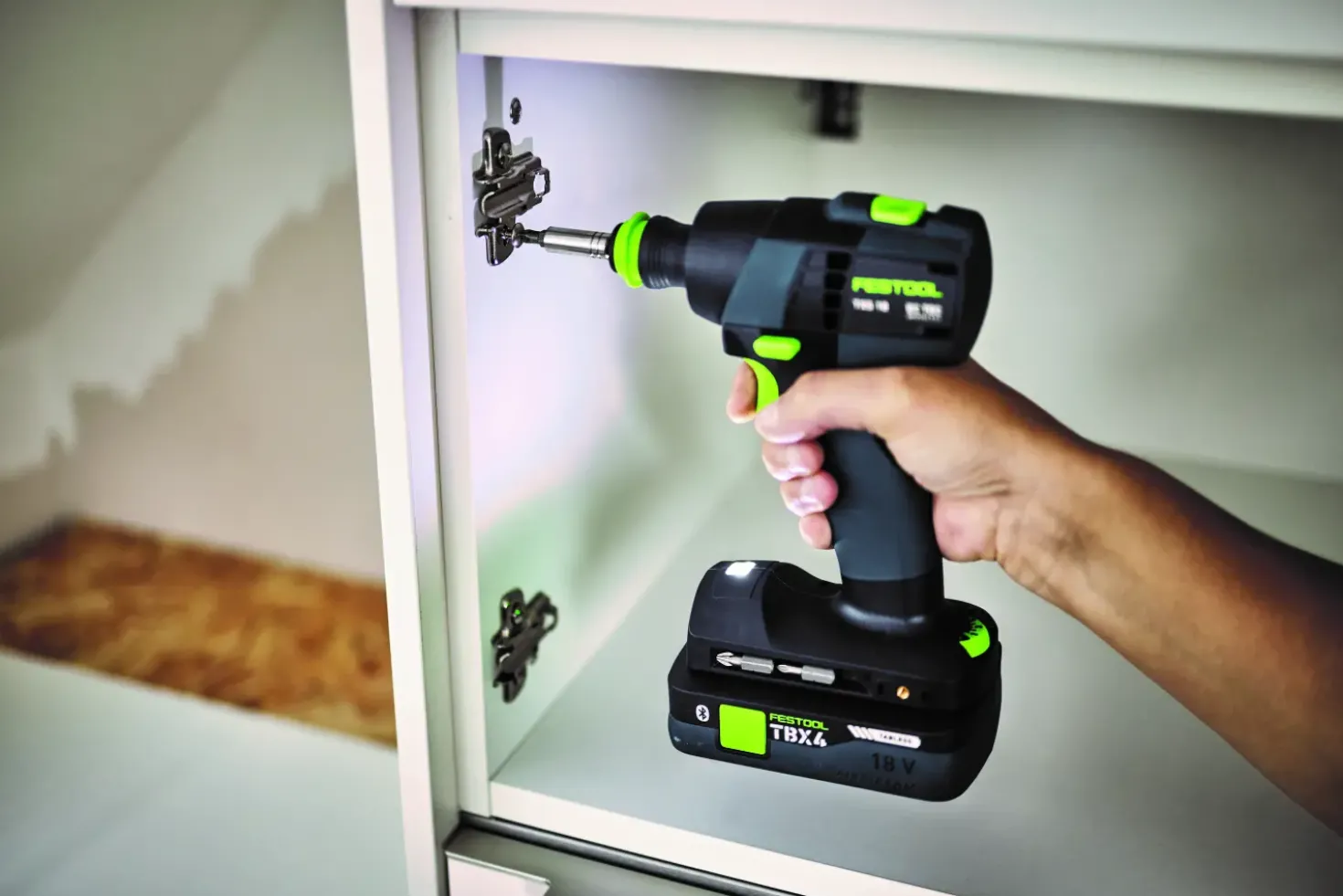Festool 579347 TXS 18 TBX4,0 I-Plus 18V Li-ion accu schroefboormachine set (2 x 4,0Ah) in systainer