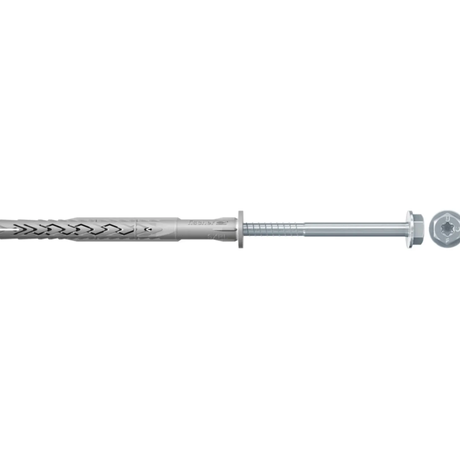 Fischer 540129 Constructie-/kozijnplug SXRL - 8 x 80 FUS - TX30/SW10 - zeskant schroef - verzinkt staal (50st)