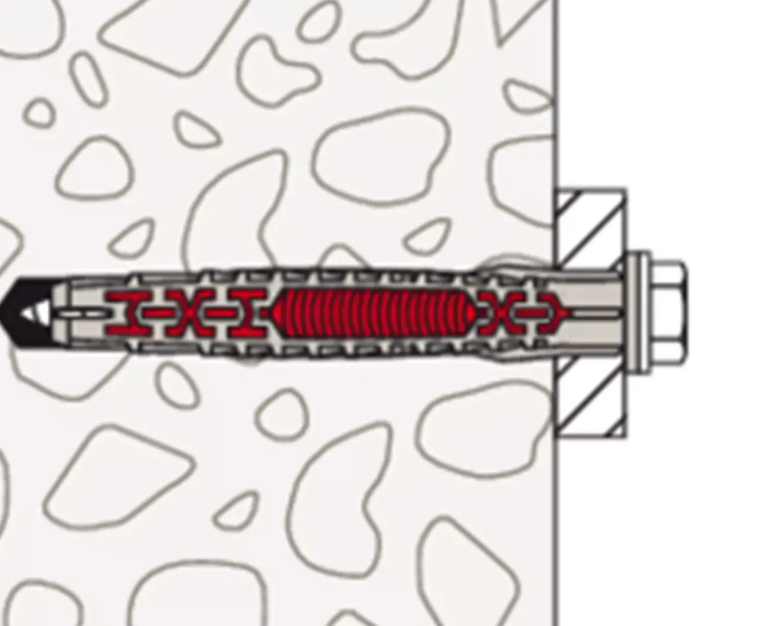 Fischer 562153 Constructieplug DuoXpand - 8 x 100 FUS - TX30/SW10 - zeskant schroef (50st)