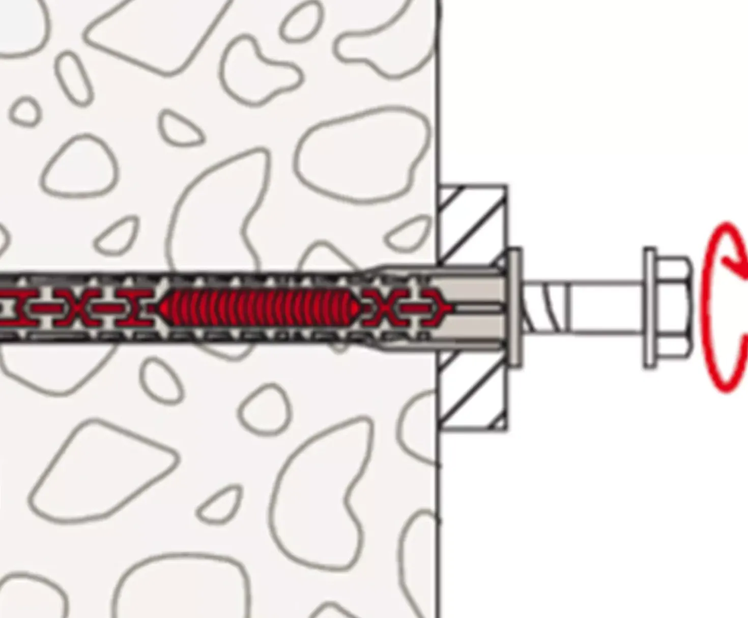 Fischer 562153 Constructieplug DuoXpand - 8 x 100 FUS - TX30/SW10 - zeskant schroef (50st)