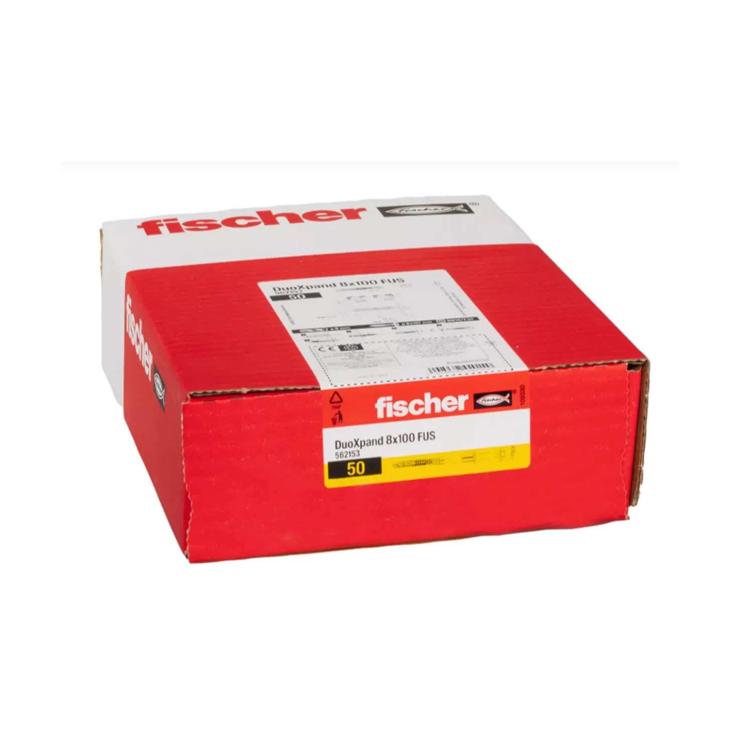 Fischer 562153 Constructieplug DuoXpand - 8 x 100 FUS - TX30/SW10 - zeskant schroef (50st)