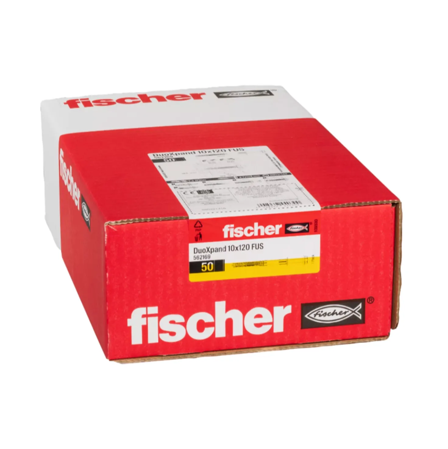 Fischer 562169 Constructieplug DuoXpand - 10 x 120 FUS - TX40/SW13 - zeskant schroef (50st)