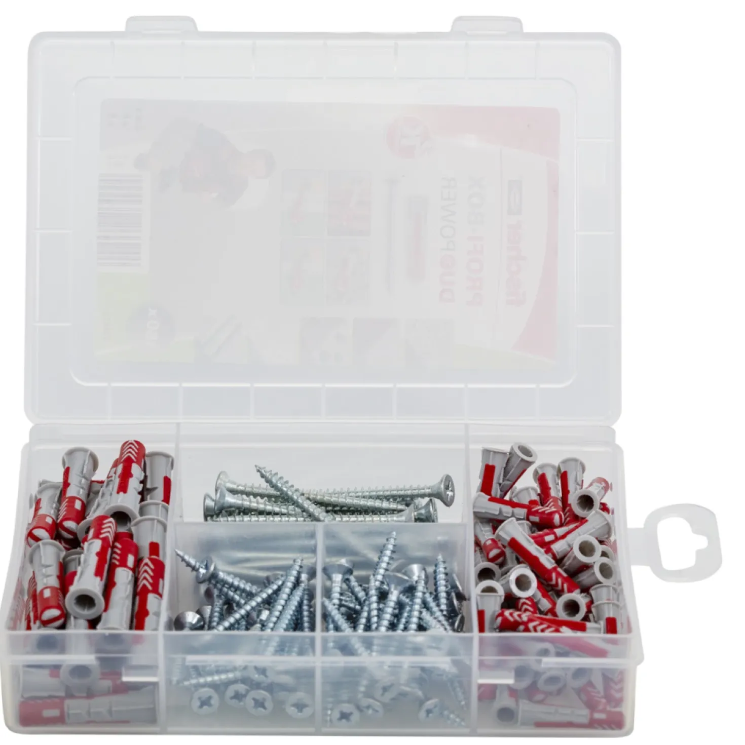 Fischer 538622 160-delige Profibox DuoPower Ø6 en Ø8 pluggenset met schroef