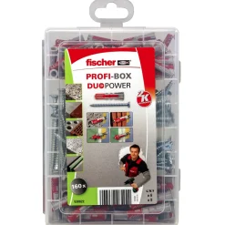 Fischer 538622 160-delige Profibox DuoPower Ø6 en Ø8 pluggenset met schroef