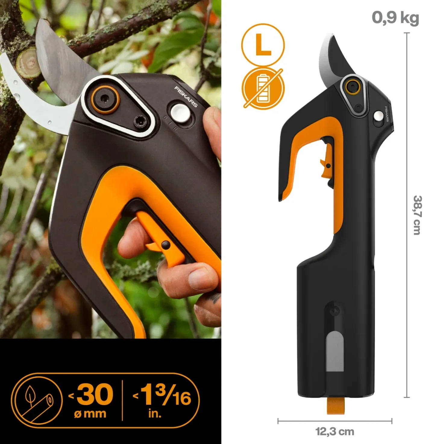 Fiskars accu snoeischaar L bypass body