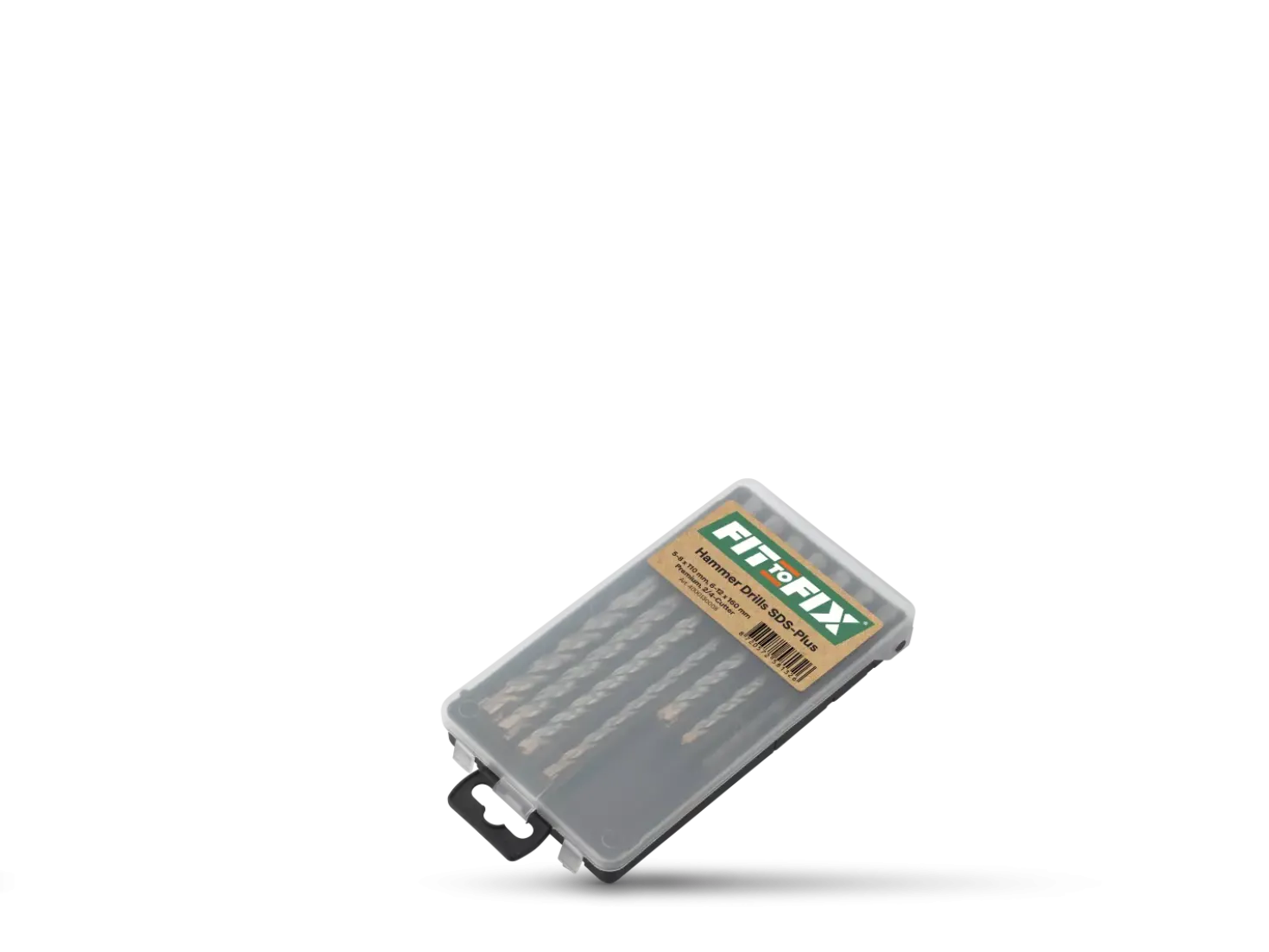 Fit-to-Fix 009-KA070077 7-delige Uni SDS-Plus Premium Hamerborenset - 2/4-snijder - staal - 5-6-8x110mm + 6-8-10-12x160mm