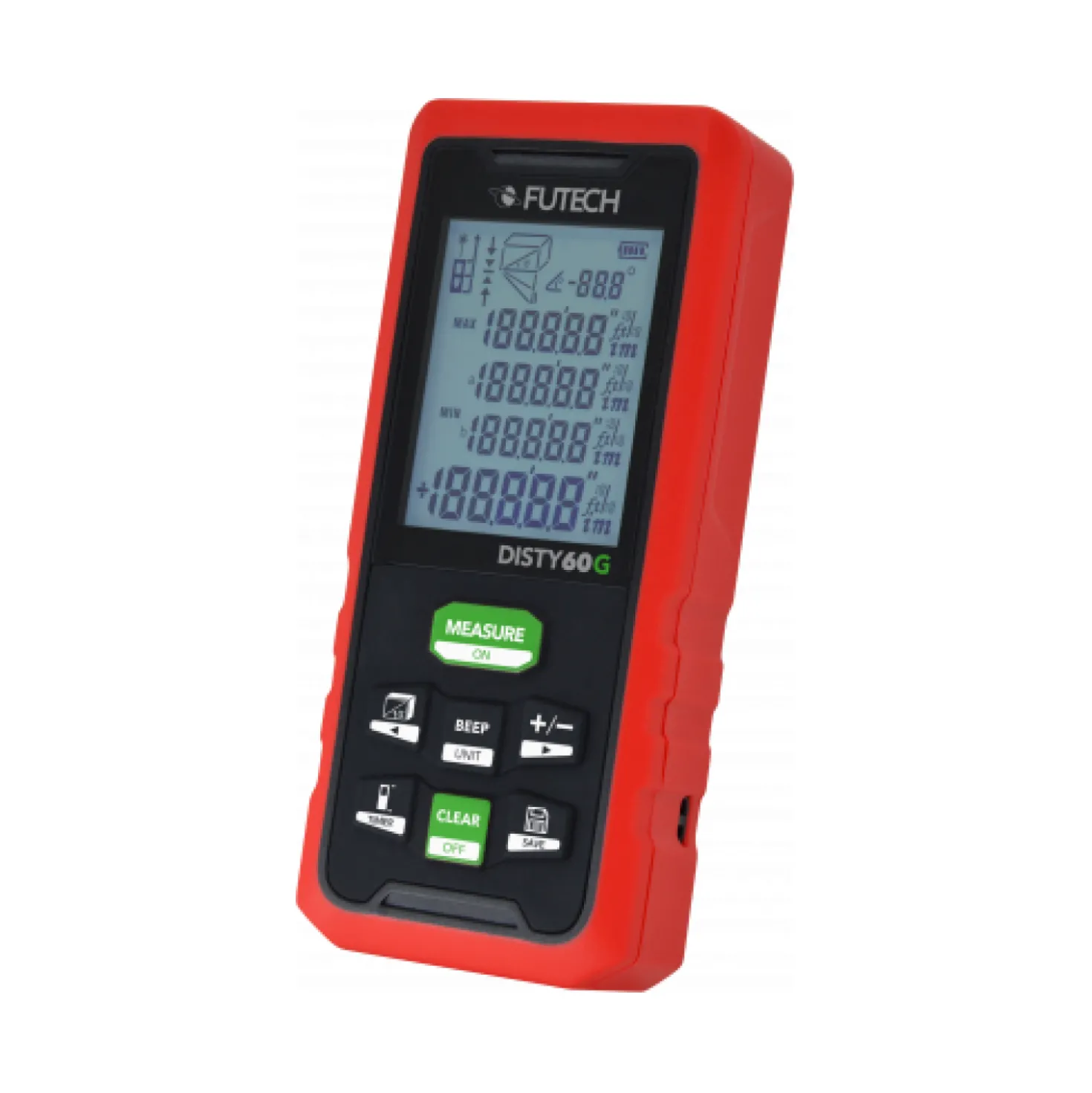 Futech Disty 60 Afstandsmeter - 60m - groen - IP54