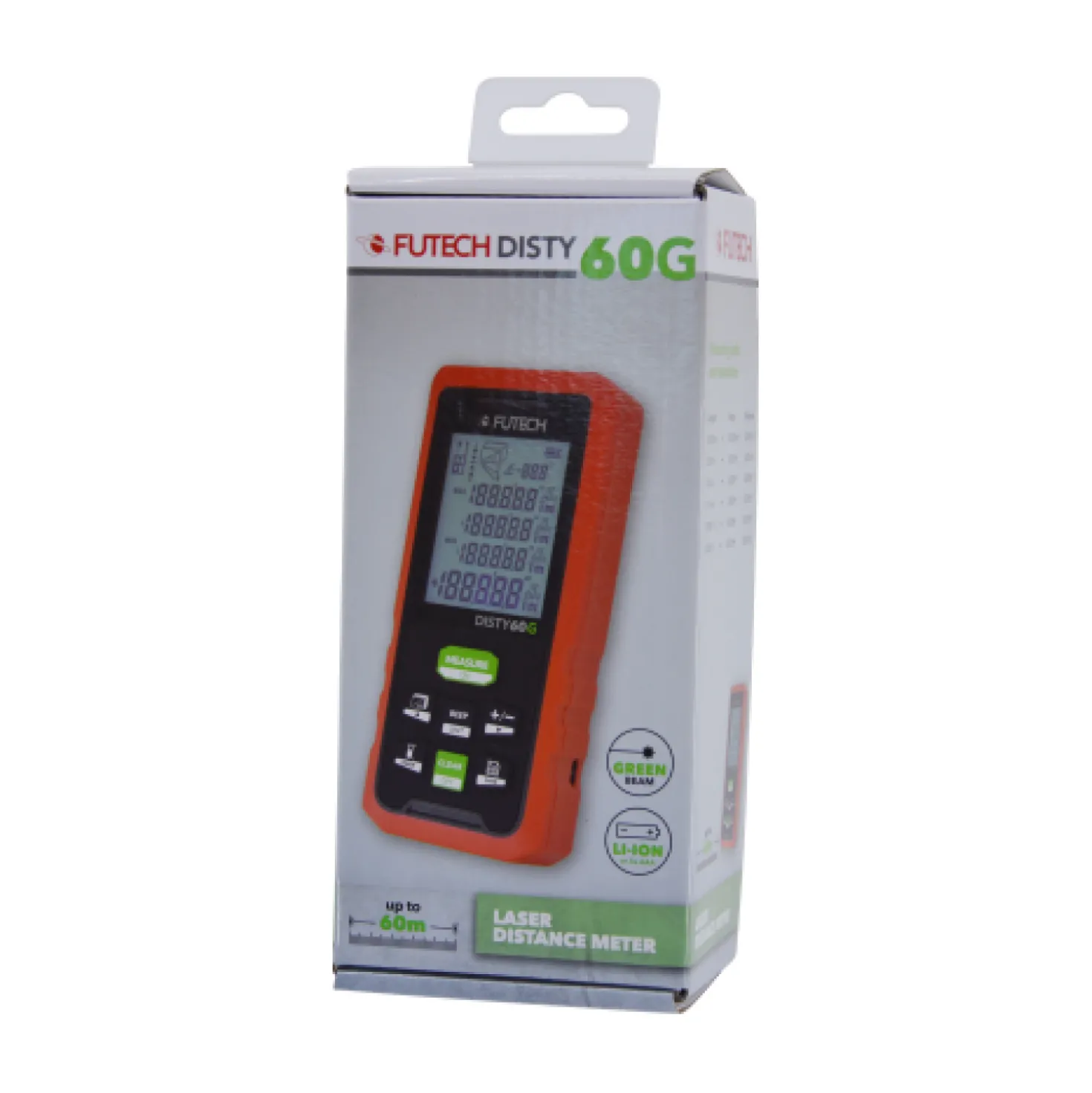 Futech Disty 60 Afstandsmeter - 60m - groen - IP54