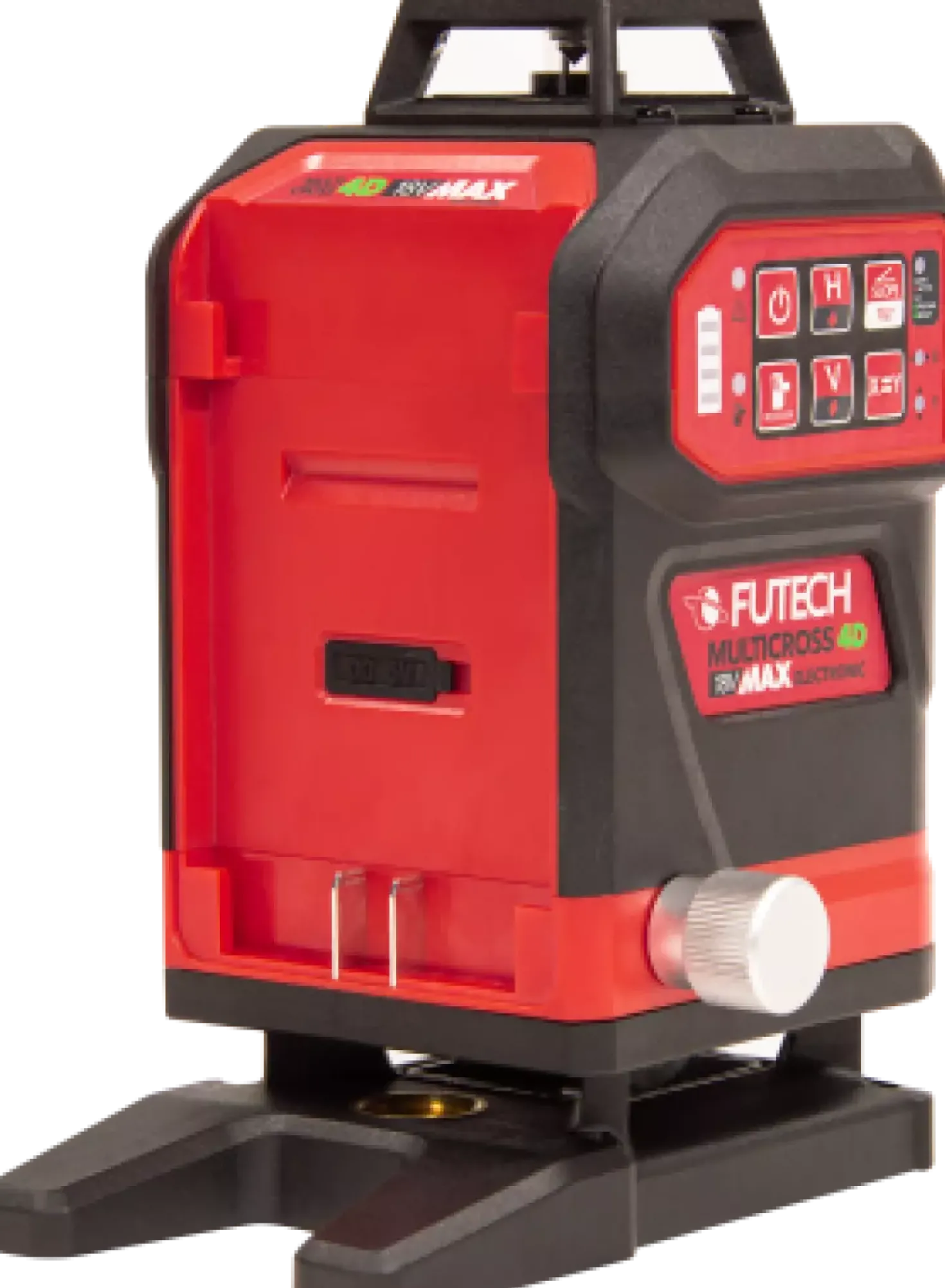 Futech Multicross 4D 18VMAX Electronic Kruislijnlaser incl. statief en afstandsbediening - groen - 4 lijnen - IP54
