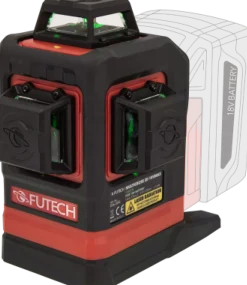 Futech Multicross 3D 18VMAX kruislijnlaser set incl. statief - groen - 70m - 3 lijnen