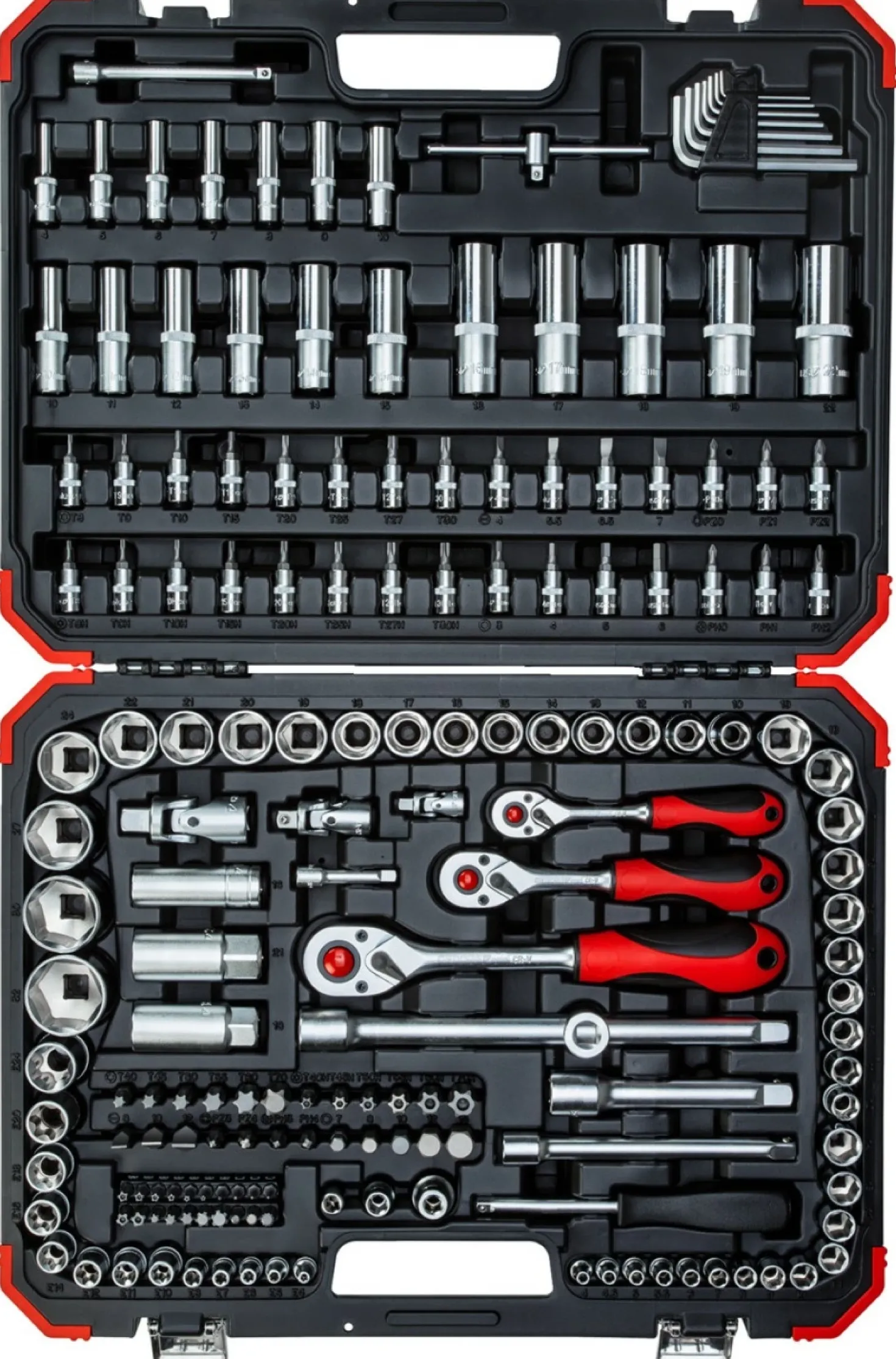Gedore RED R45603172 172-delige Dopsleutelset 1/4” + 3/8” + 1/2"