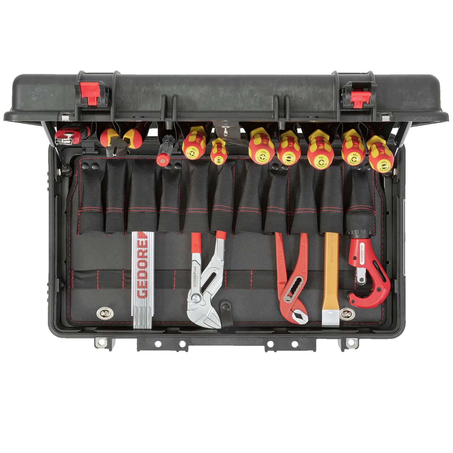 Gedore RED R21902072 Sanitair Gereedschapset in trolley - 72-delig
