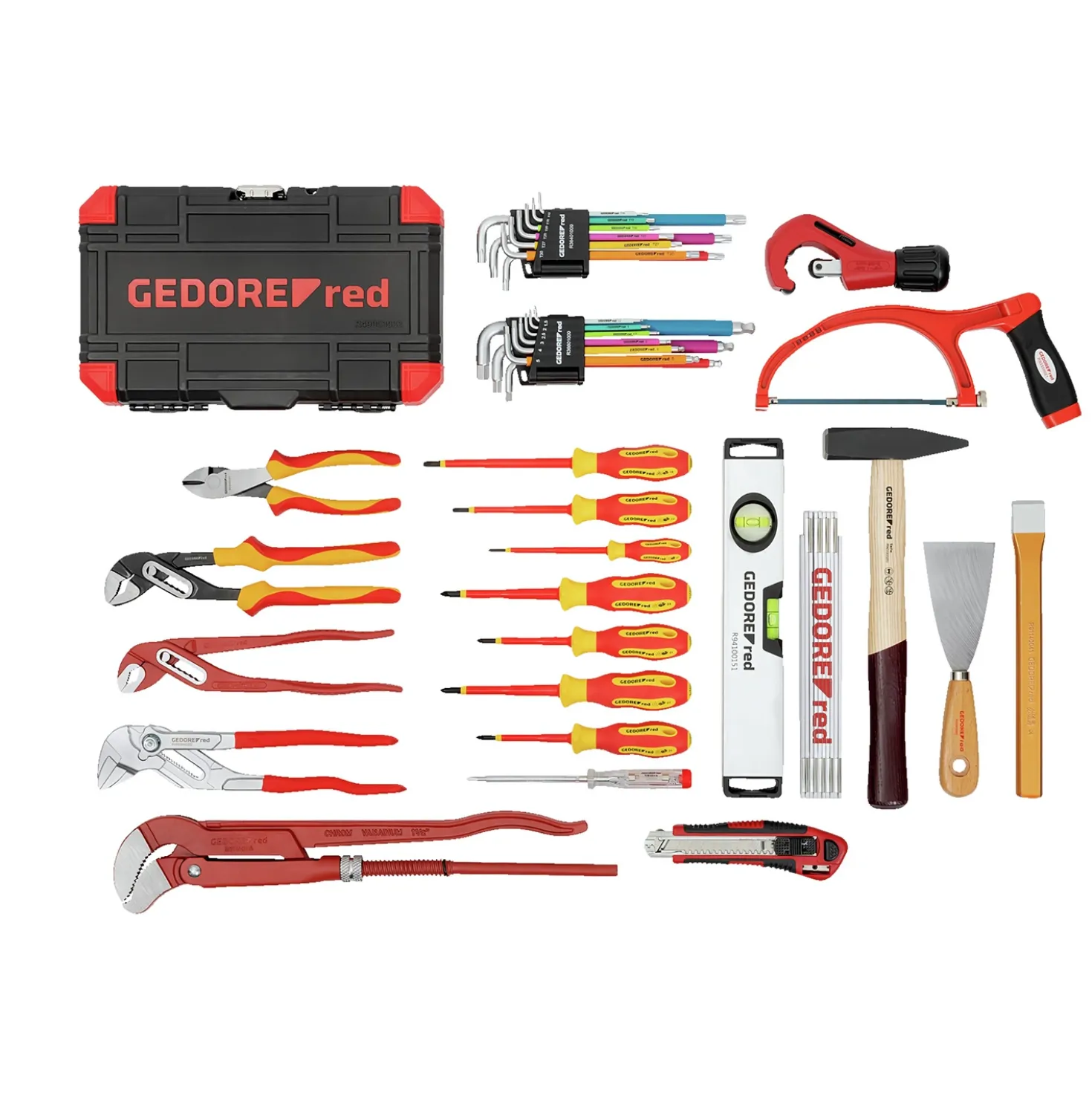Gedore RED R21902072 Sanitair Gereedschapset in trolley - 72-delig