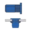 Gesipa 1433706 Blindklinkmoer - Cilindrisch - Gekarteld - ST - M6 - 9 x 15,5mm (250st)