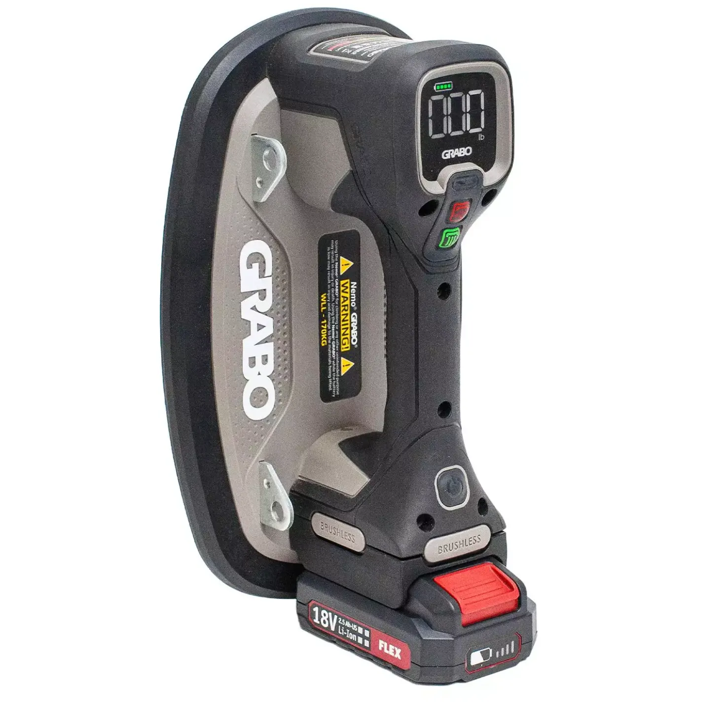 Grabo Pro Brushless Elektrische Vacuüm Tegeldrager Complete set in tas - 120kg