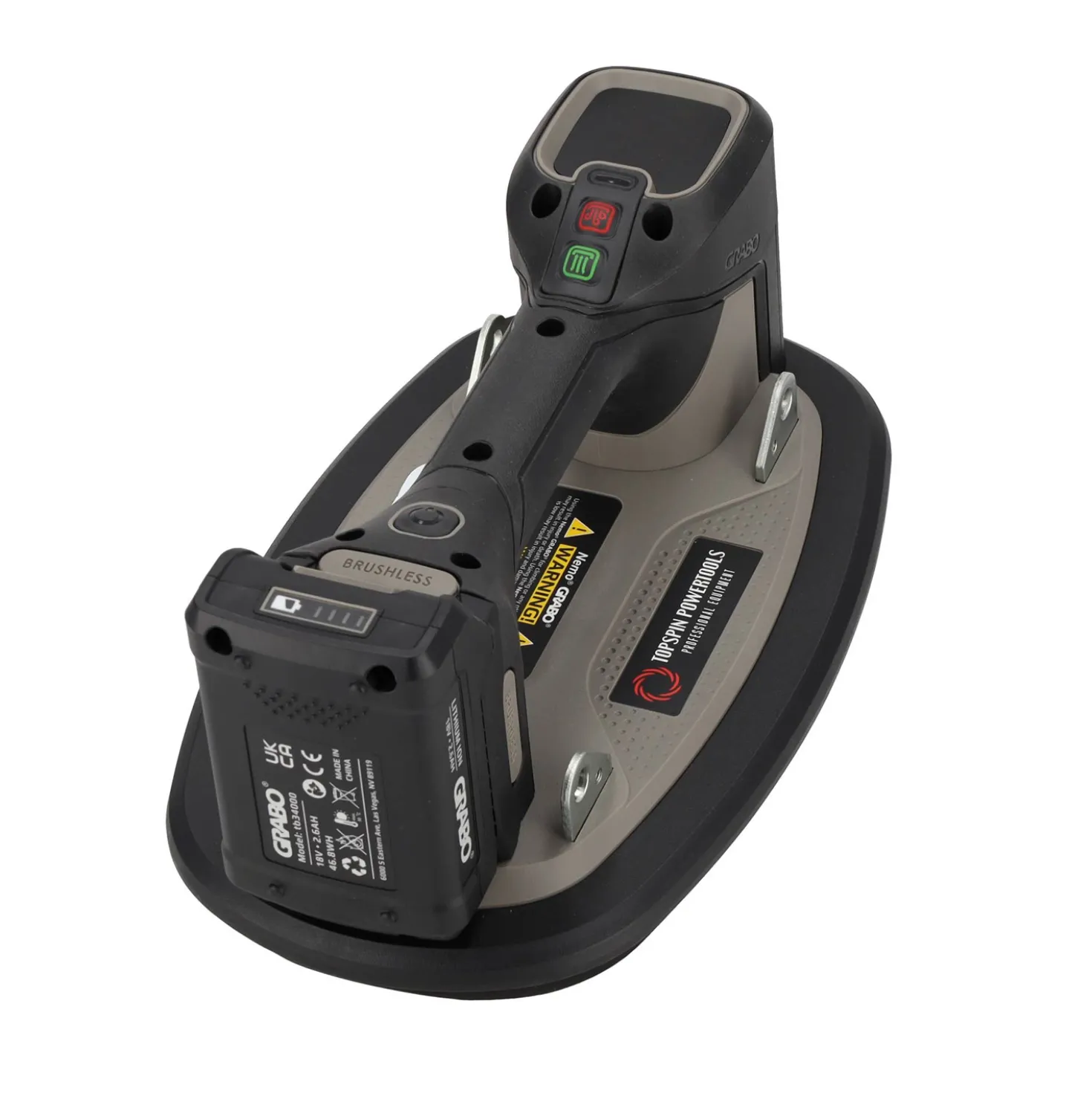 Grabo Pro Brushless Elektrische Vacuüm Tegeldrager Complete set in tas - 120kg
