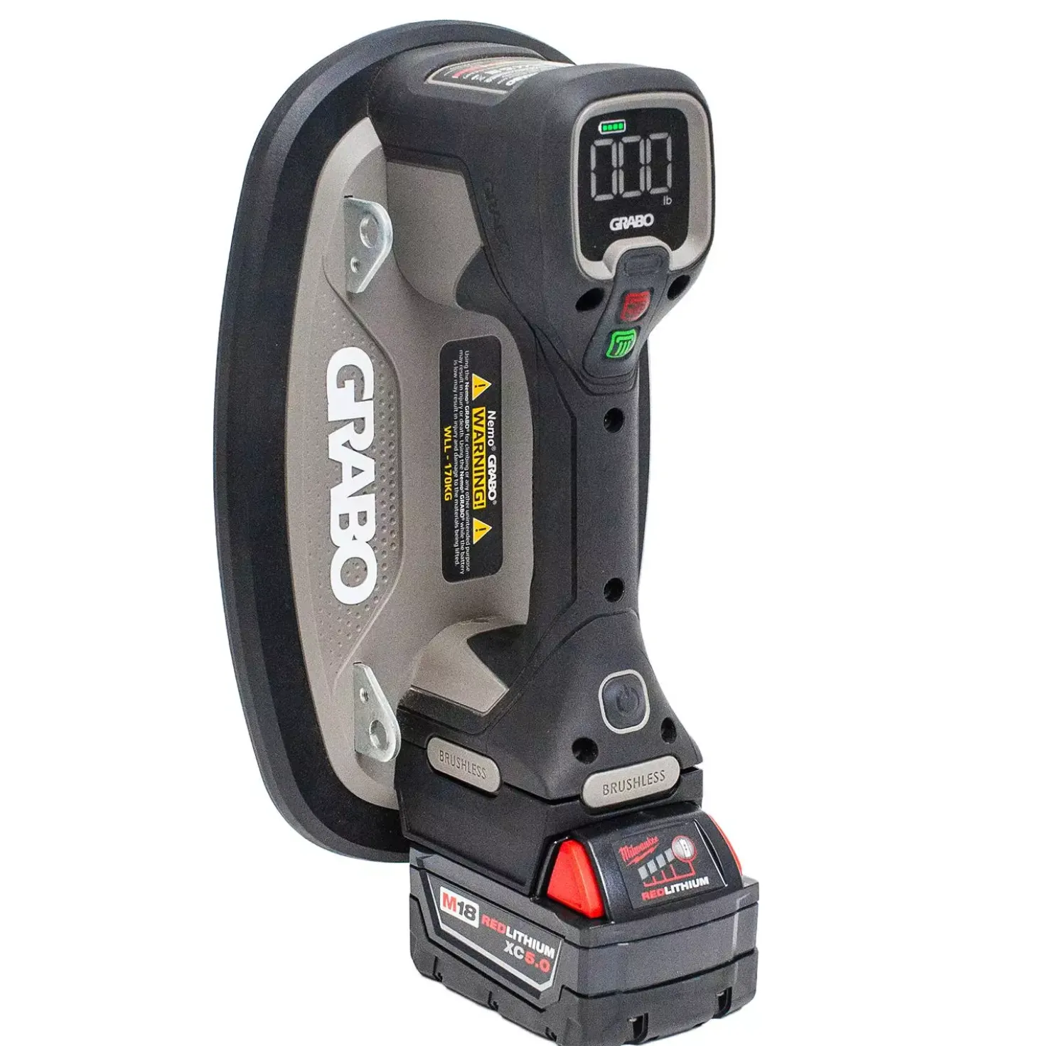 Grabo Pro Brushless Elektrische Vacuüm Tegeldrager Complete set in tas - 120kg