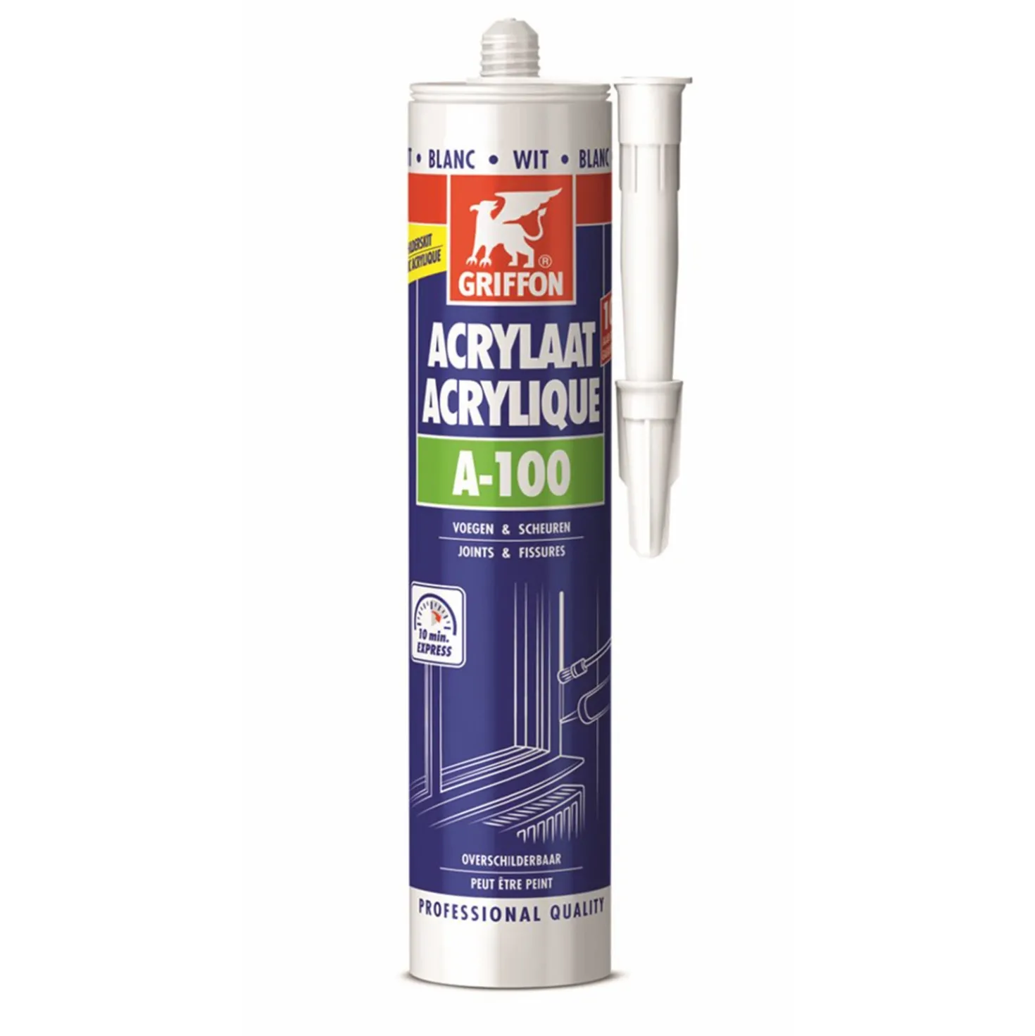 Griffon Acrylaatkit A-100 - wit - 300 ml
