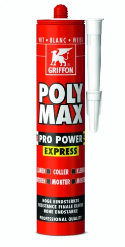 Griffon Poly Max Pro Power Express Montagelijm - Wit - 435gr