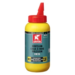 Griffon Professional 6305082 VB20 Houtlijm D3 - Wit (Transparant na droging) - Flacon - 750gr