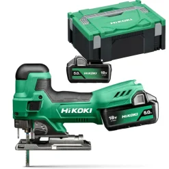 HiKOKI CJ18DBWPZ 18V Li-ion accu decoupeerzaag set (2x 5.0Ah accu) in HSC II Koffer - 135mm