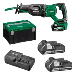 HiKOKI CR36DAWGZ 36V Multivolt Li-ion accu reciprozaag set (2x 2,5Ah accu) in koffer - 300mm - koolborstelloos