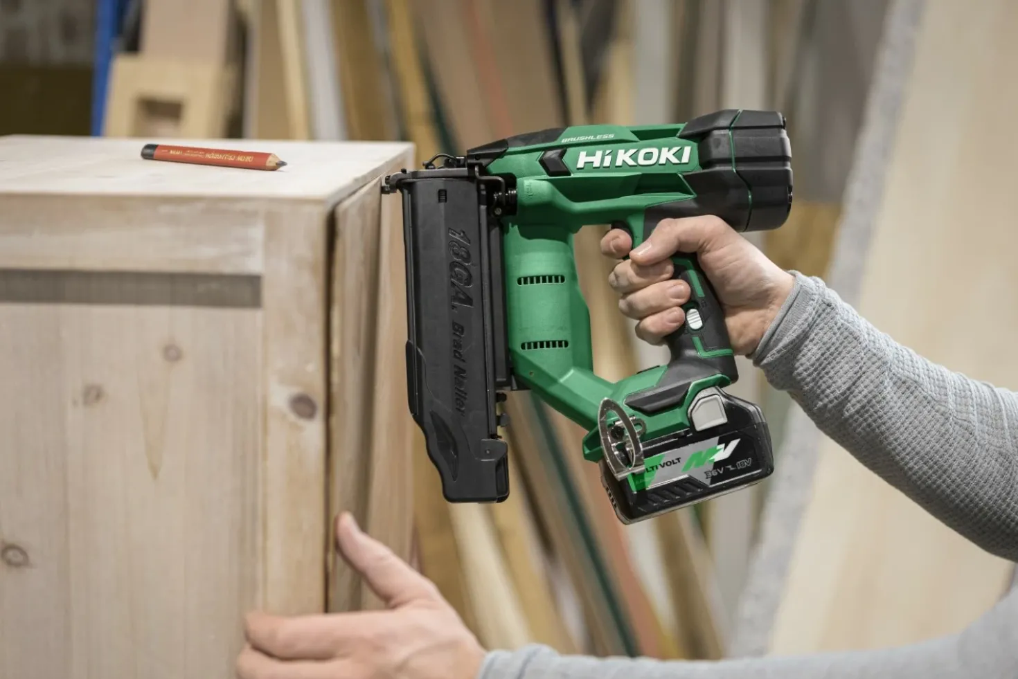 HiKOKI NT1850DAW4Z 18V accu spijkerapparaat body - 18 gauge