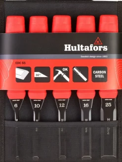 Hultafors Beitelset EDC in etui - 6/10/12/16/25mm