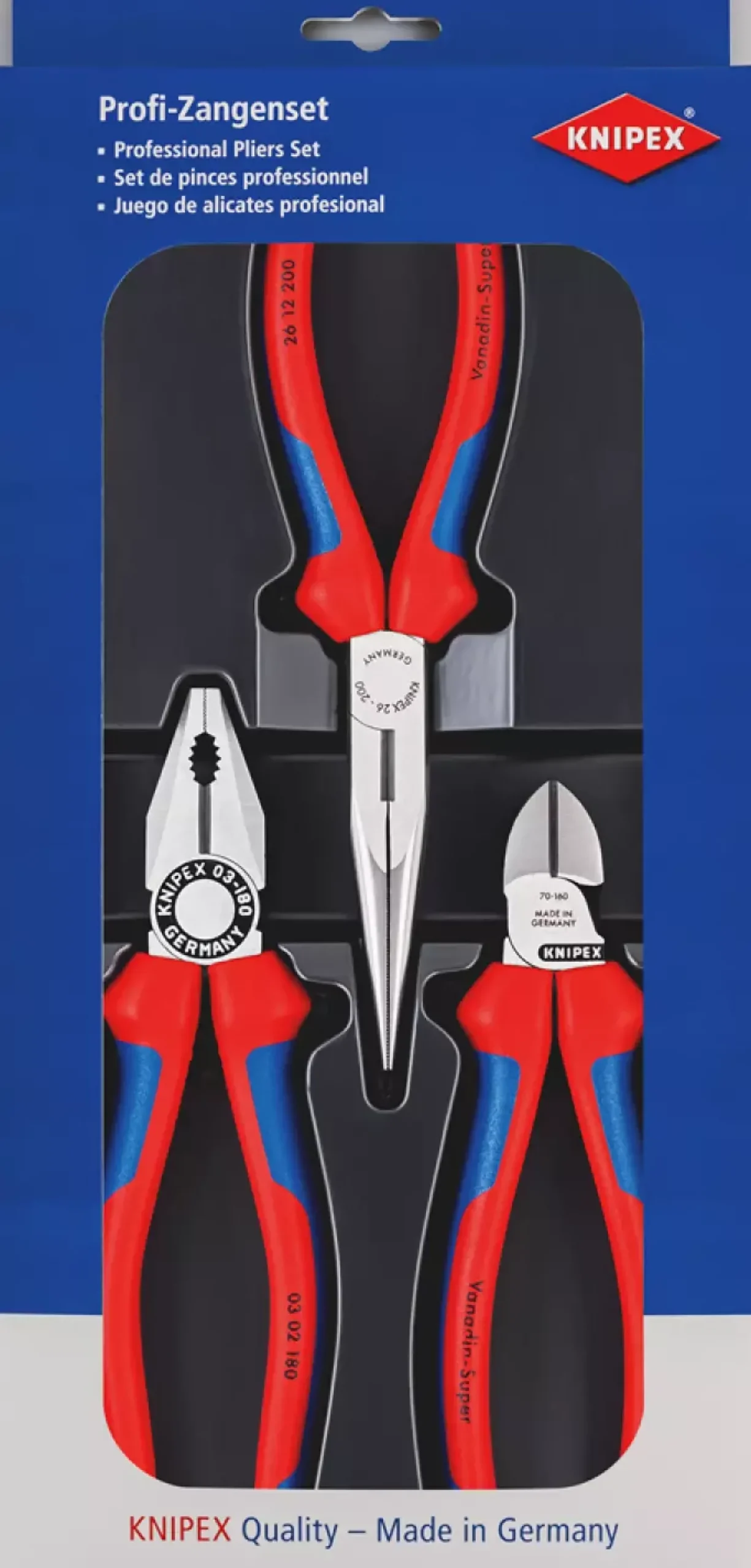 Knipex 00 20 11 3-delige Montage Tangenset