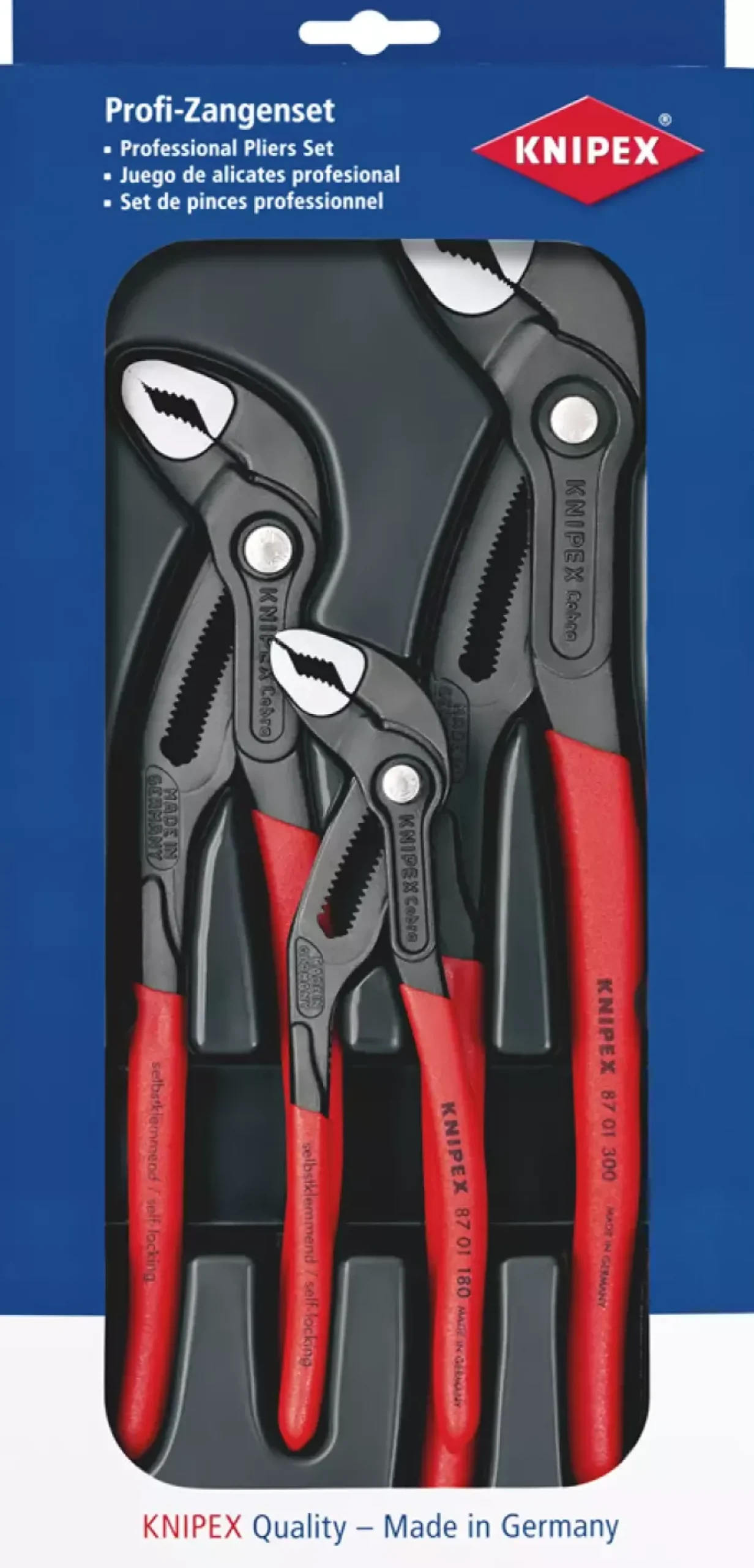 Knipex 002009V02 3-delige Cobra Tangenset
